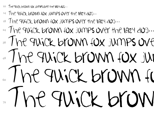 Bestest Buddies font waterfall